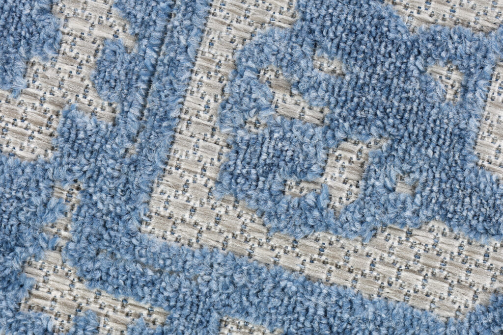 Tappeto Esterno Patio Blu Ornamenti