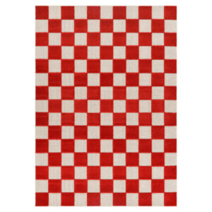 Tappeto Esterno Checker Rosso Crema