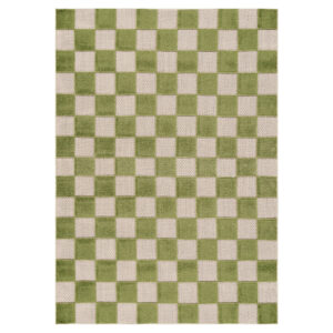 Tappeto Esterno Checker Crema Verde