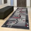 Passatoia Dream Moderno Grigio Rosso Mezzaluna