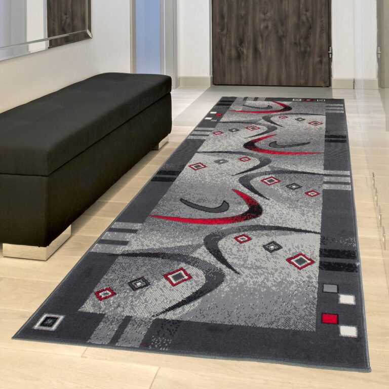 Passatoia Dream Moderno Grigio Rosso Mezzaluna