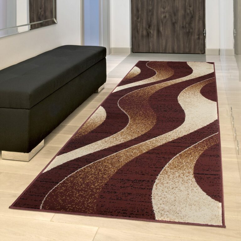 Passatoia Dream Moderno Marrone Scuro Crema Onde