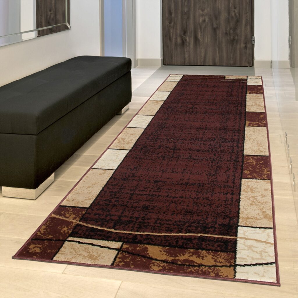 Passatoia Dream Marrone Geometrico Cornice