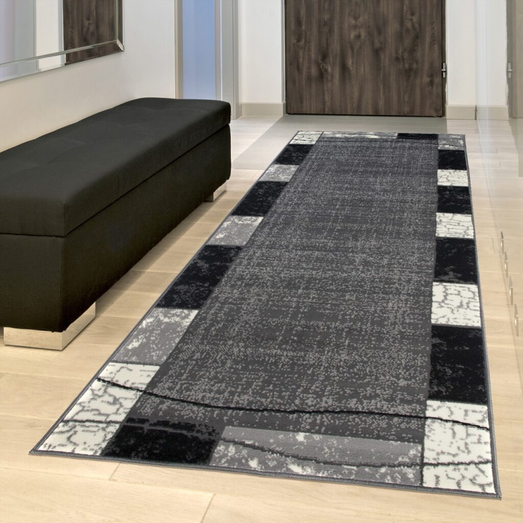 Passatoia Dream Grigio Geometrico Cornice