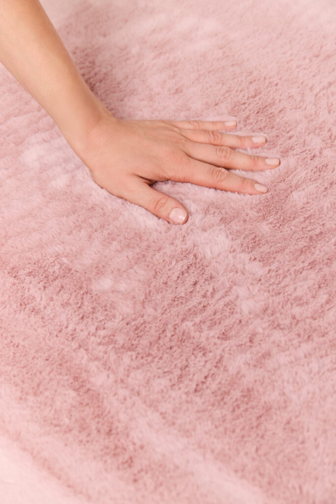 Tappeto Lumi Quadrato Rosa Antiscivolo