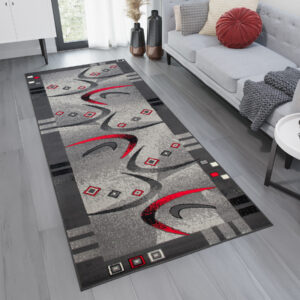 Passatoia Dream Moderno Grigio Rosso Mezzaluna