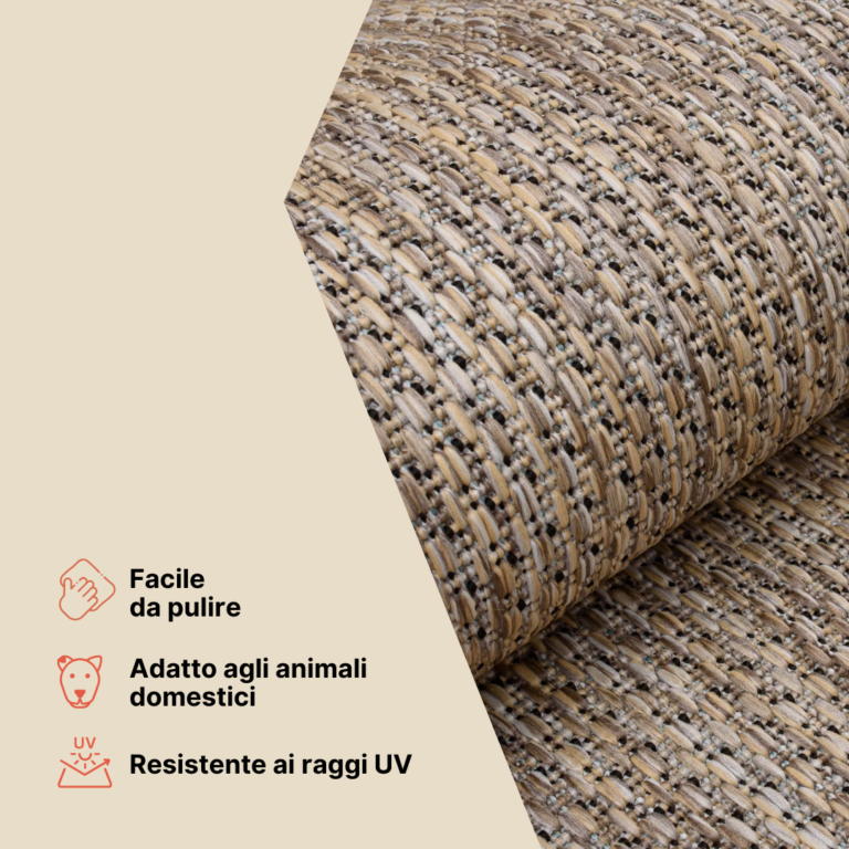 Tappeto Esterno Melissa Marrone Scuro Geometrico