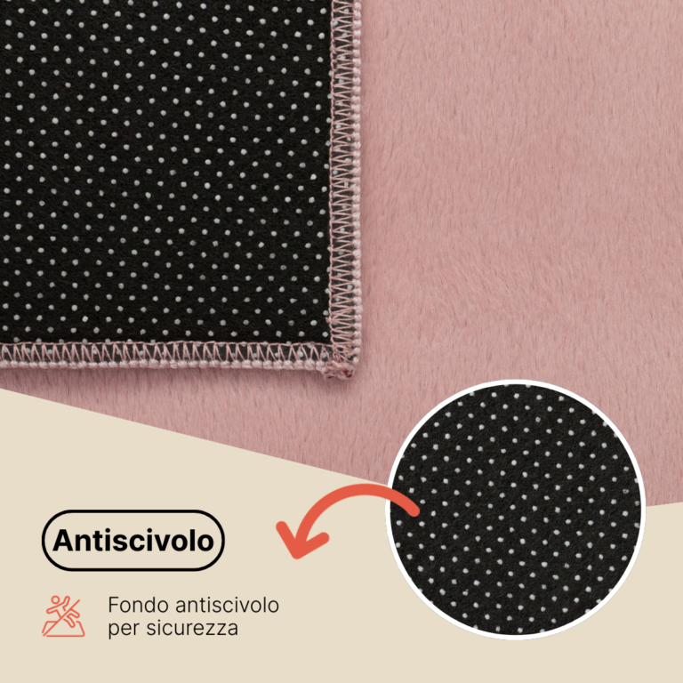 Tappeto Lumi Quadrato Marrone Antiscivolo
