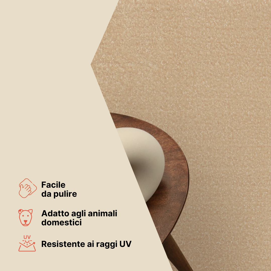Tappeto Mono Quadrato Interno Esterno Beige