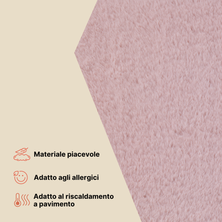 Tappeto Lumi Rosa Antiscivolo