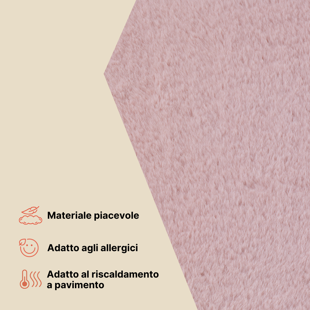 Tappeto Lumi Rotondo Beige Antiscivolo