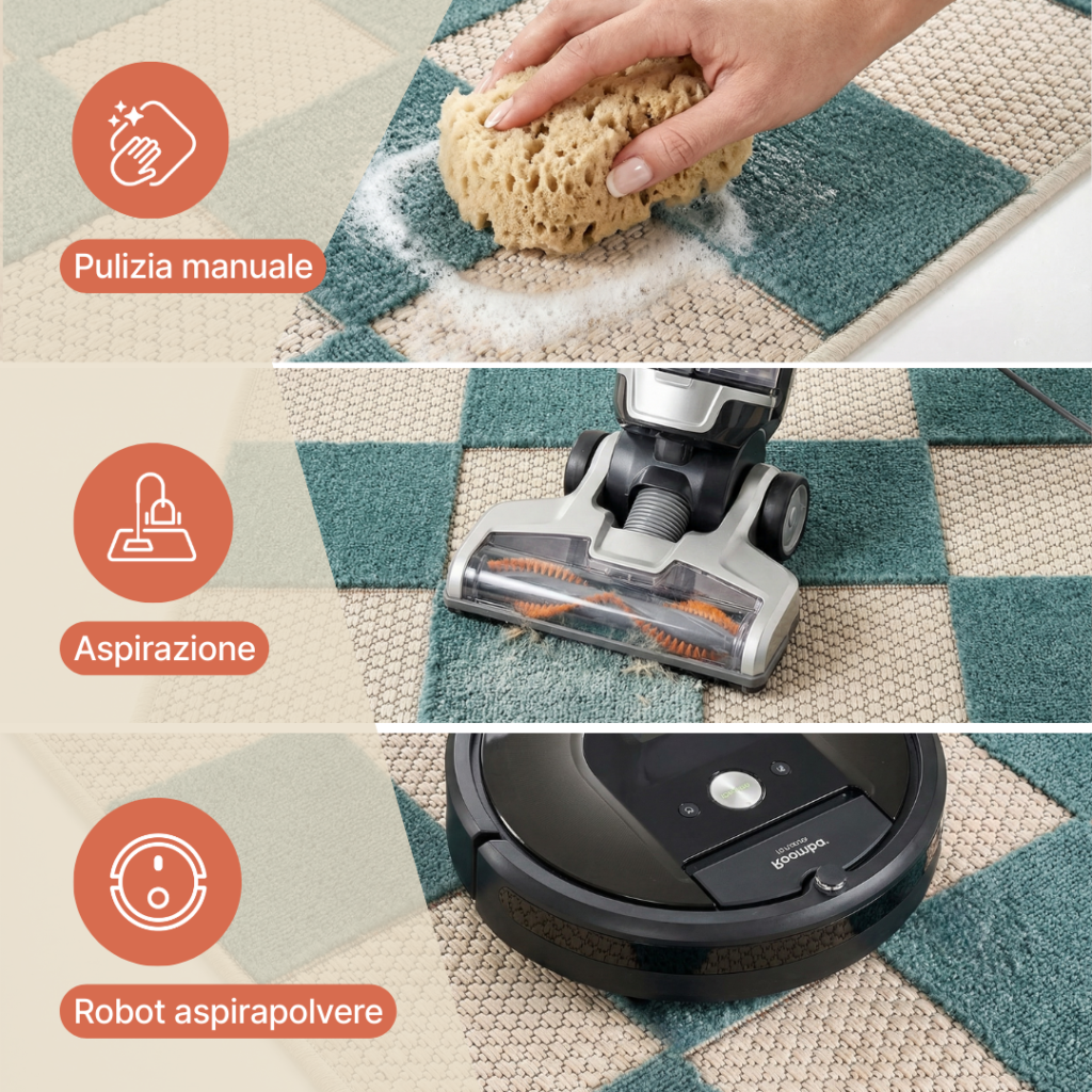 Tappeto Esterno Checker Crema Giallo