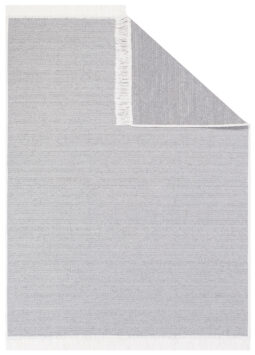 Tappeto Azteca Cotone Grigio con Frange