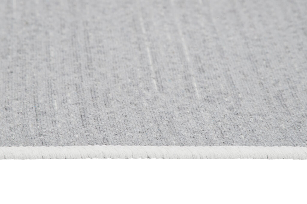 Tappeto Azteca Cotone Grigio con Frange