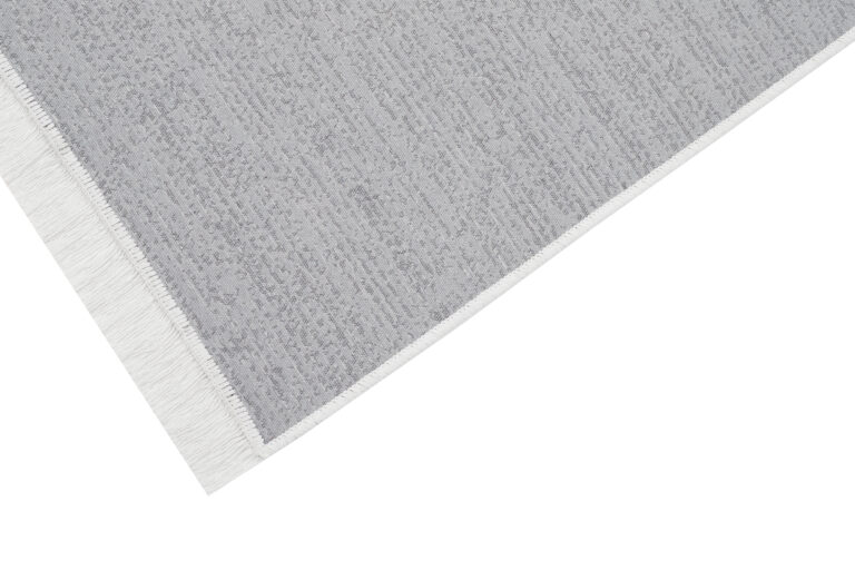 Tappeto Azteca Cotone Grigio con Frange