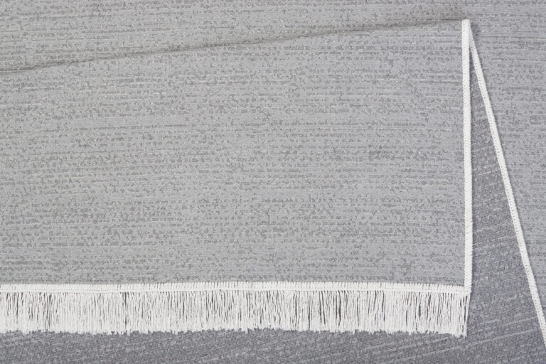 Tappeto Azteca Cotone Grigio con Frange