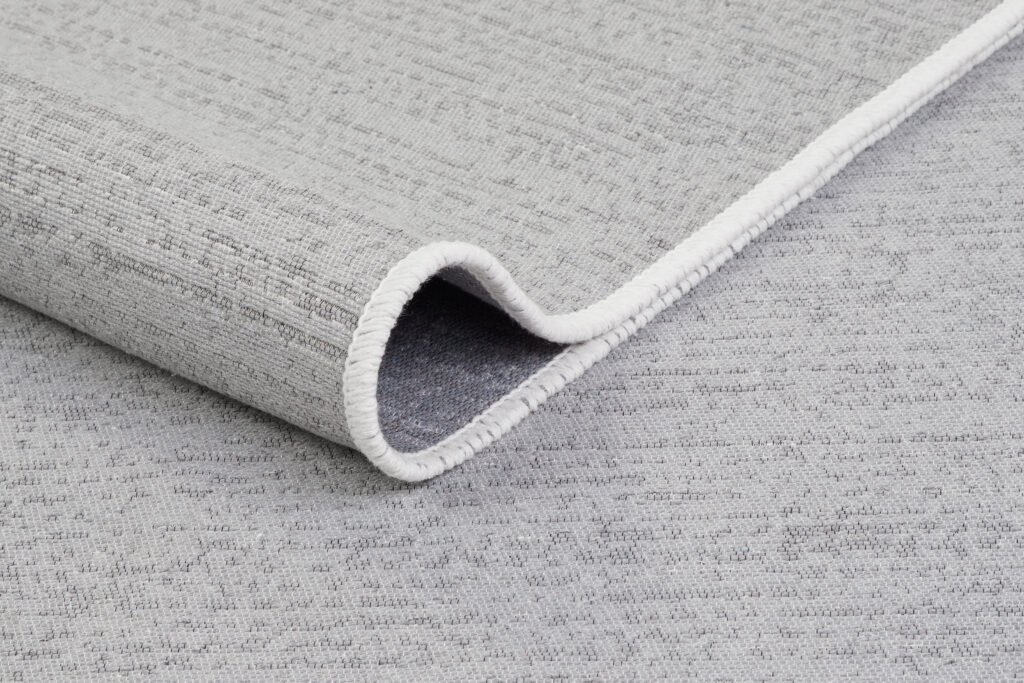 Tappeto Azteca Cotone Grigio con Frange