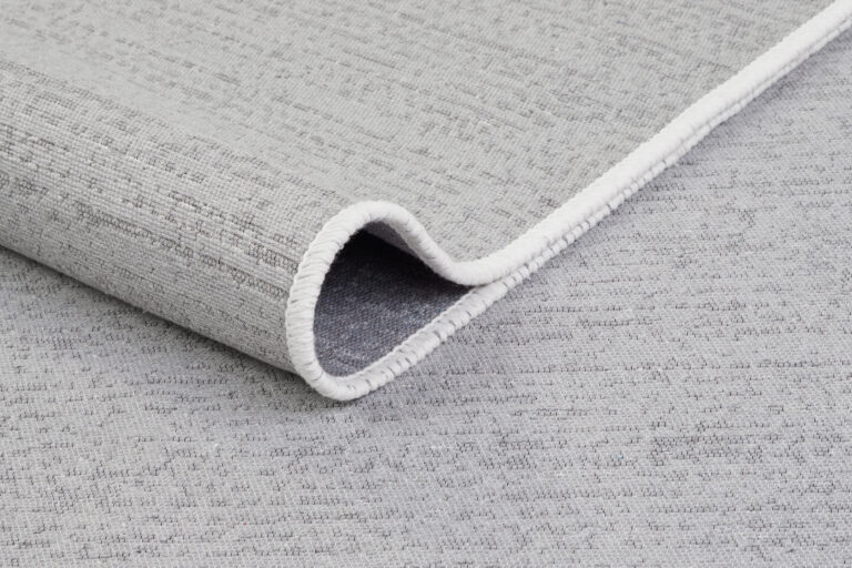 Tappeto Azteca Cotone Grigio con Frange