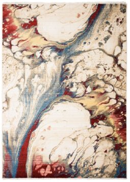 Tappeto Rivoli Astratto Muliticolore Sfumature con Frange