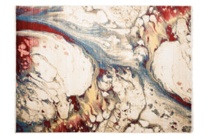 Tappeto Rivoli Astratto Muliticolore Sfumature con Frange