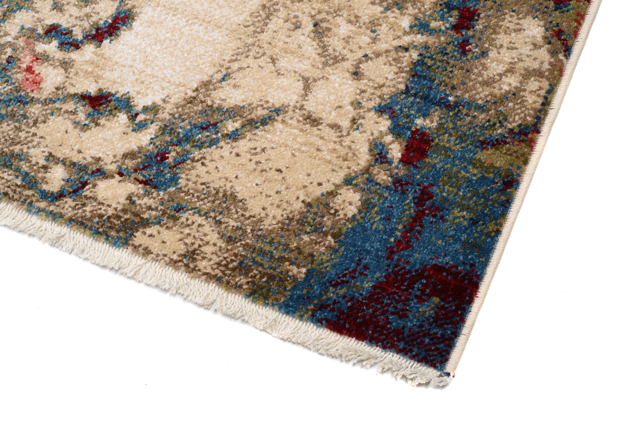 Tappeto Rivoli Astratto Muliticolore Sfumature con Frange