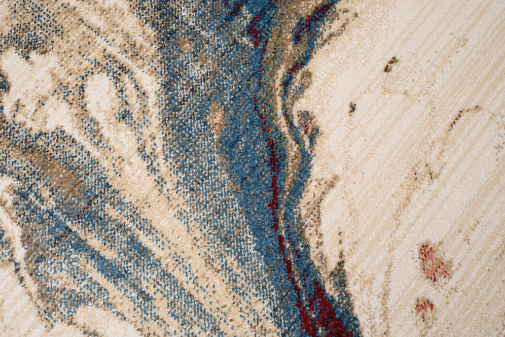 Tappeto Rivoli Astratto Muliticolore Sfumature con Frange