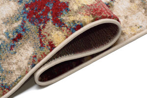 Tappeto Rivoli Astratto Muliticolore Sfumature con Frange