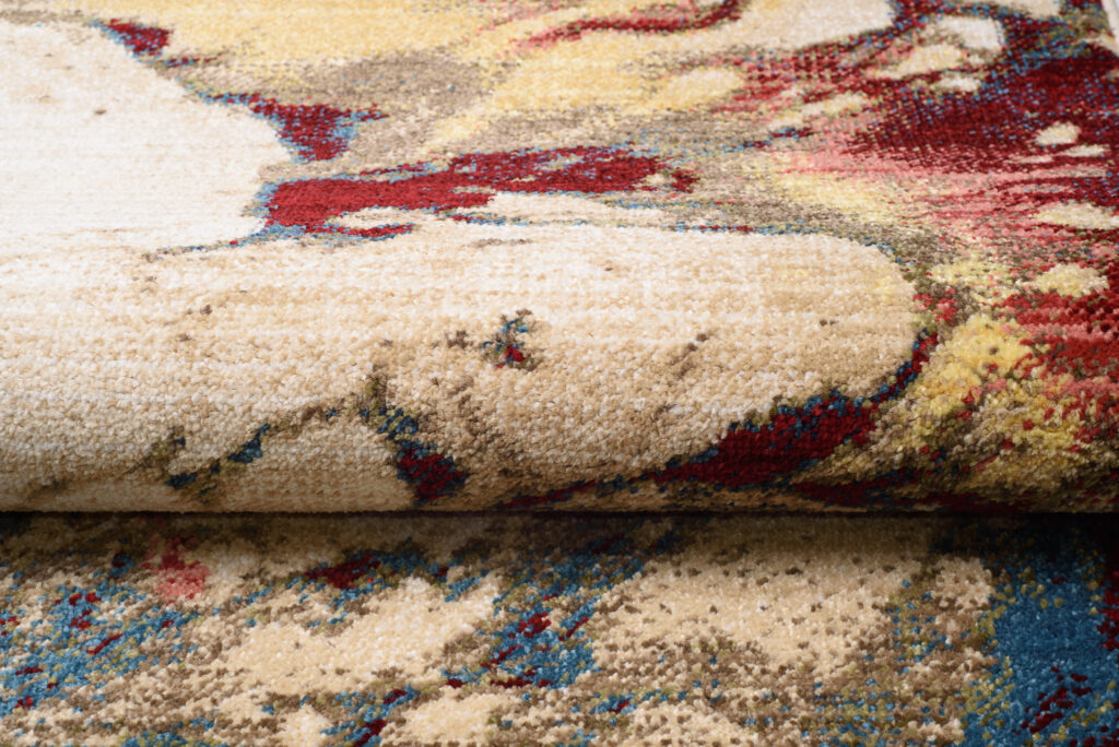 Tappeto Rivoli Astratto Muliticolore Sfumature con Frange