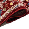 Tappeto Rivoli Rosso Geometrico Ornamenti con Frange