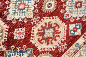 Tappeto Rivoli Classico Rosso Geometrico con Frange