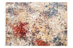 Tappeto Rivoli Astratto Crema Macchie con Frange