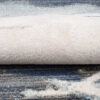 Tappeto Rivoli Crema Blu Astratto con Frange