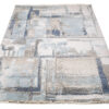 Tappeto Rivoli Grigio Blu Astratto con Frange