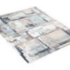 Tappeto Rivoli Grigio Blu Astratto con Frange