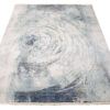 Tappeto Rivoli Moderno Crema Blu con Frange
