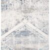 Tappeto Rivoli Geometrico Crema Blu con Frange