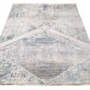 Tappeto Rivoli Geometrico Crema Blu con Frange