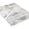 Tappeto Rivoli Geometrico Crema Blu con Frange
