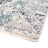 Tappeto Rivoli Geometrico Crema Blu con Frange