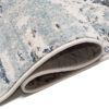 Tappeto Rivoli Geometrico Crema Blu con Frange