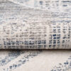 Tappeto Rivoli Geometrico Crema Blu con Frange