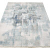 Tappeto Rivoli Crema Blu Astratto Sfumature con Frange