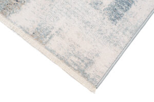 Tappeto Rivoli Crema Blu Astratto Sfumature con Frange