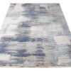 Tappeto Rivoli Blu Scuro Grigio Astratto con Frange