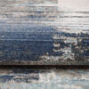 Tappeto Rivoli Blu Scuro Grigio Astratto con Frange