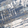 Tappeto Rivoli Blu Scuro Crema Astratto con Frange