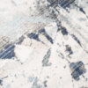 Tappeto Rivoli Crema Blu Astratto Vernice con Frange
