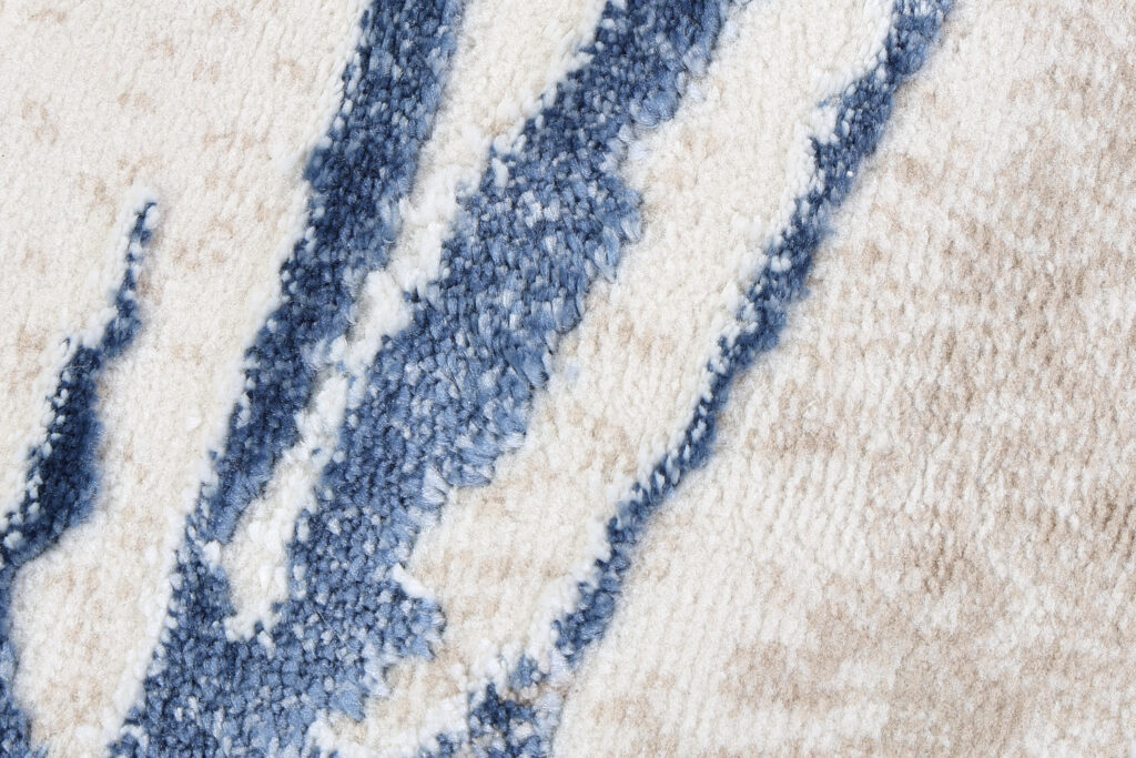Tappeto Como Beige Blu Marmo