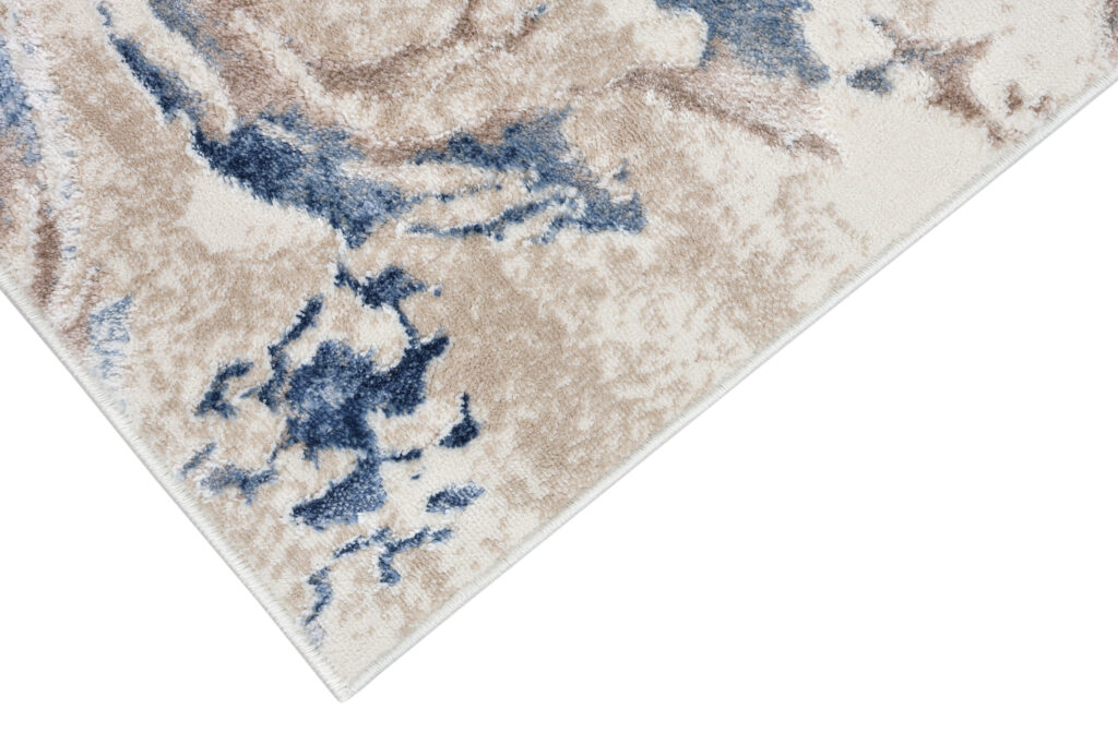 Tappeto Como Beige Blu Marmo