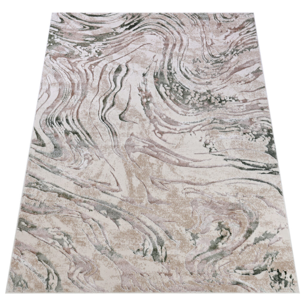 Tappeto Como Beige Verde Marmo
